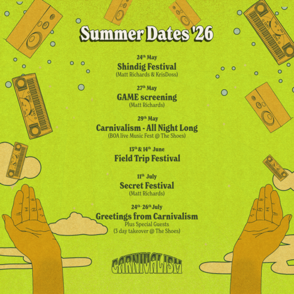 List of Carnivalism event dates for the summer '26
